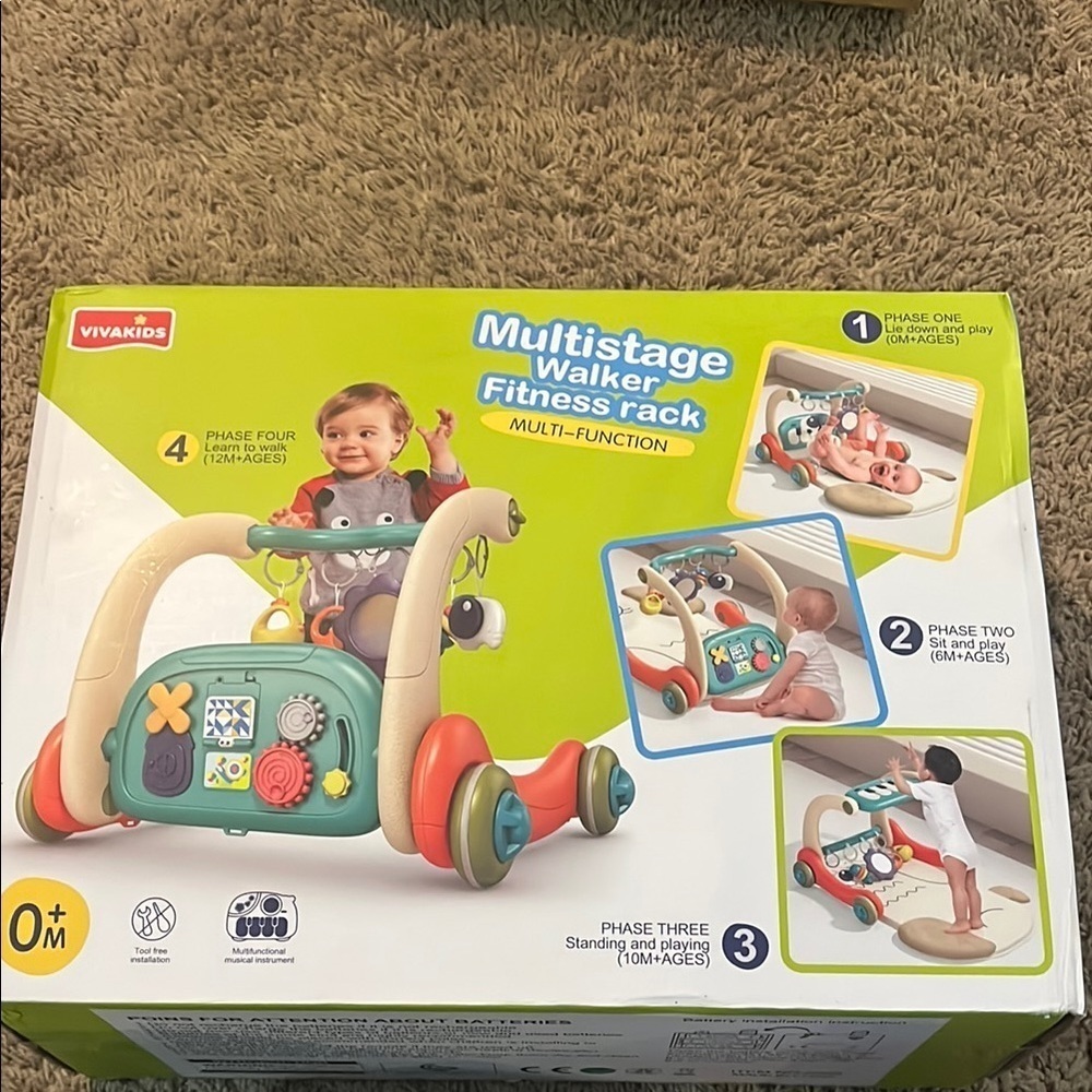 Multistage Walker Fitness Rack - Green and Orange